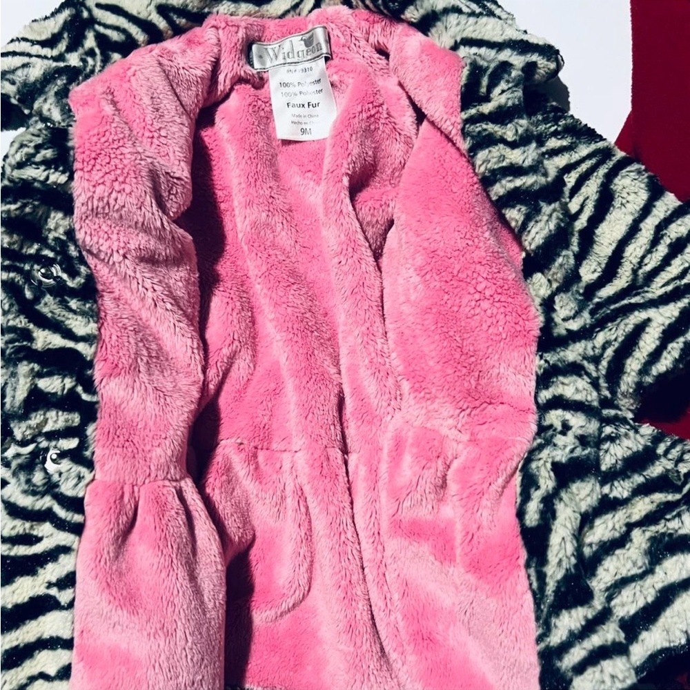 Babis 10-12 months Set of 2 Jacket coat Red / Leopard - Picture 4 of 5